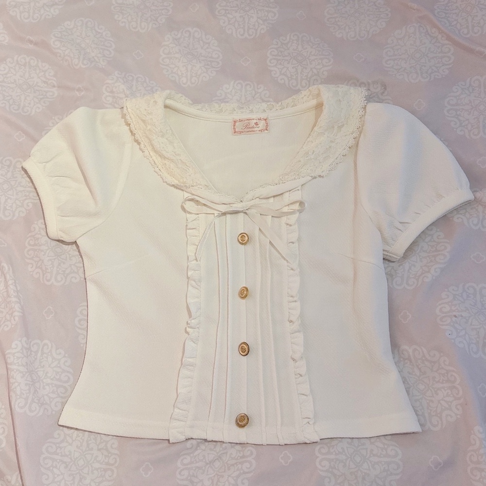 Penderie by Liz Lisa | Sailor Collar Cropped Shirt